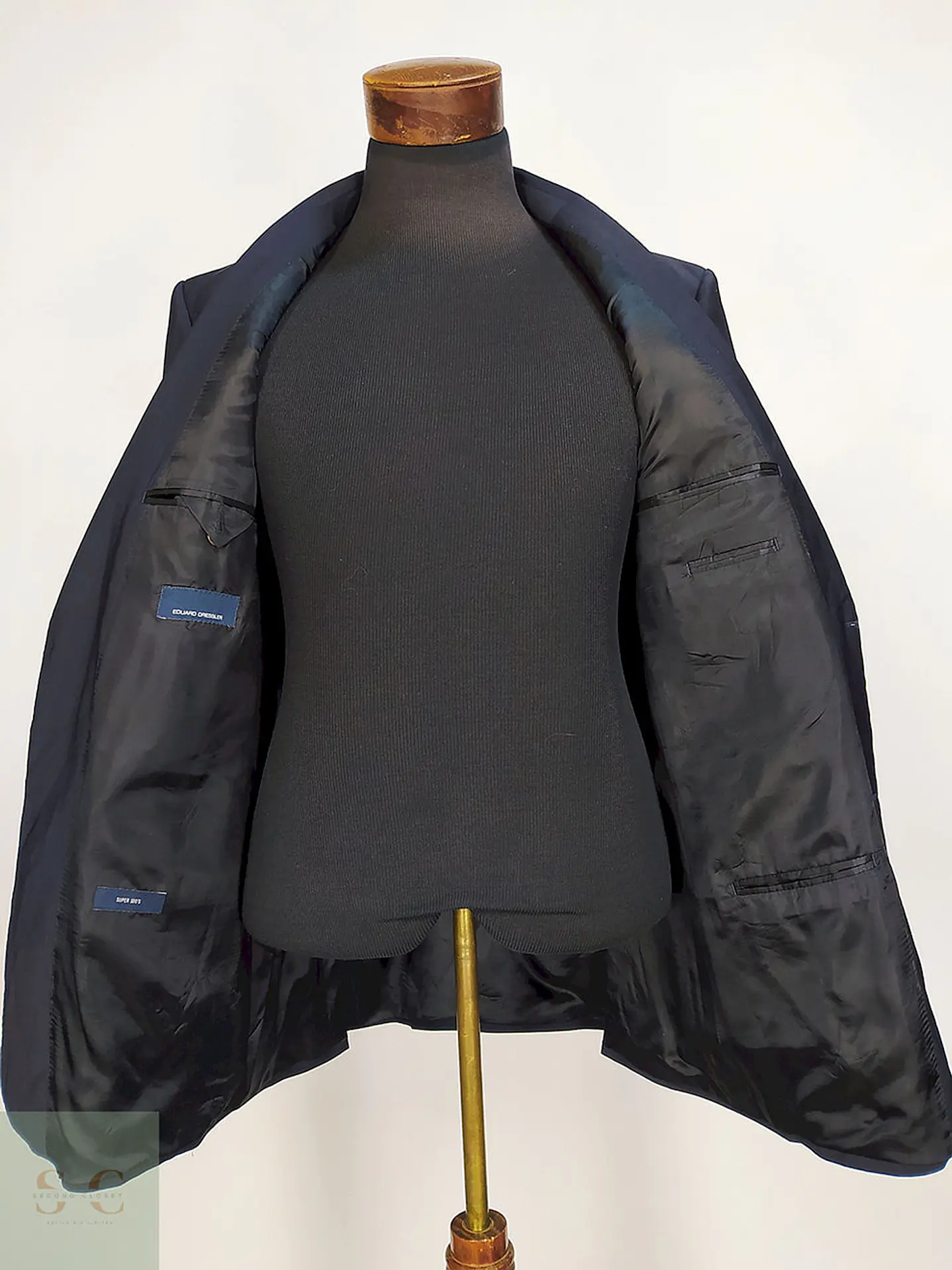 Blazer Eduard Dressler Azul 100% Lana Virgen Talla ML 11