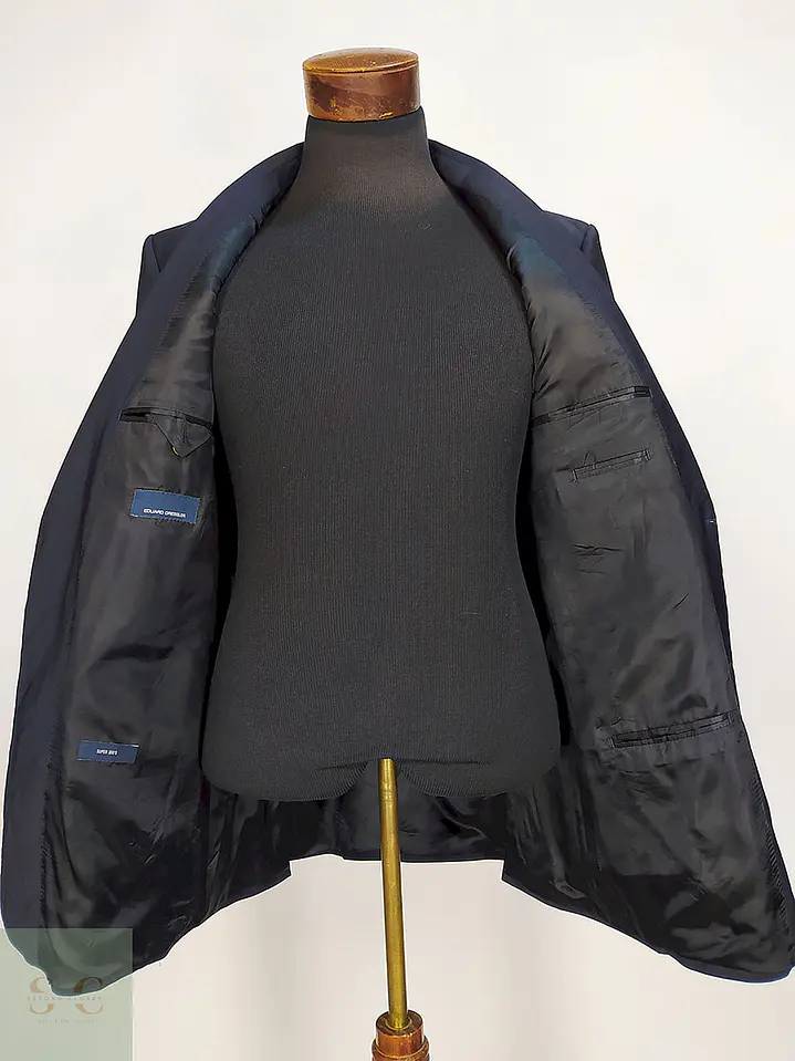 Blazer Eduard Dressler Azul 100% Lana Virgen Talla ML 11