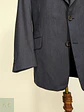 Blazer Vintage Azul Rayas Reda Super 100 Lana Virgen Talla XL - Miniatura 2