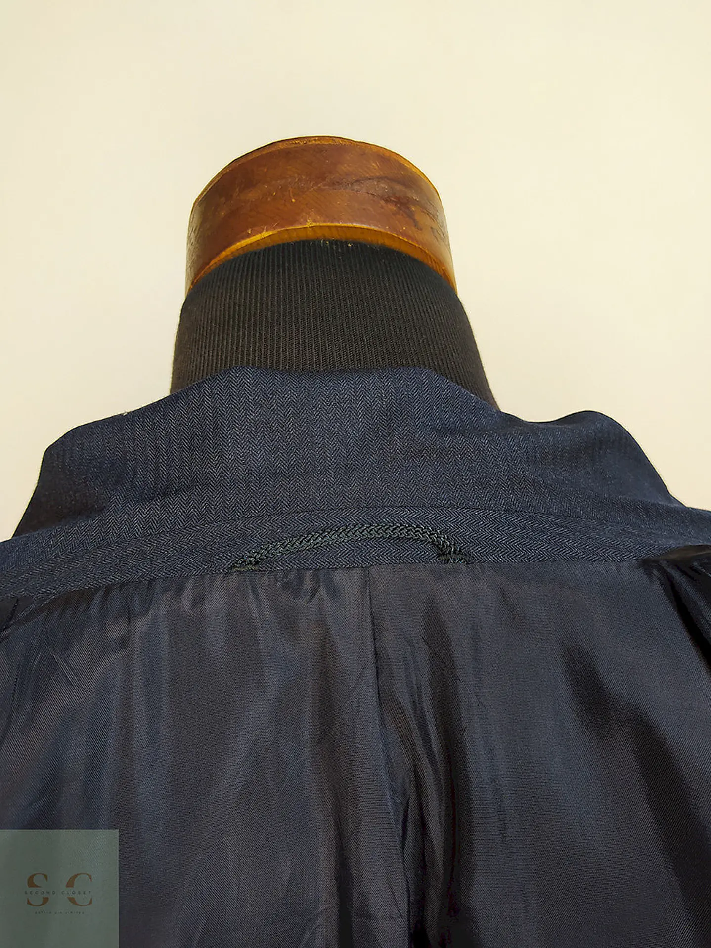 Blazer Vintage Azul Rayas Reda Super 100 Lana Virgen Talla XL 14