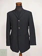 Blazer Vintage Negro Rayas Poliéster Viscosa Talla ML - Miniatura 1