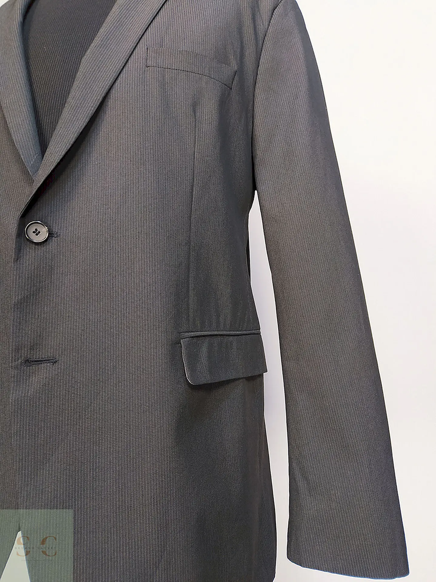 Blazer S. Oliver Plomo Rayas Poliéster Viscosa Elastano Talla XL 3