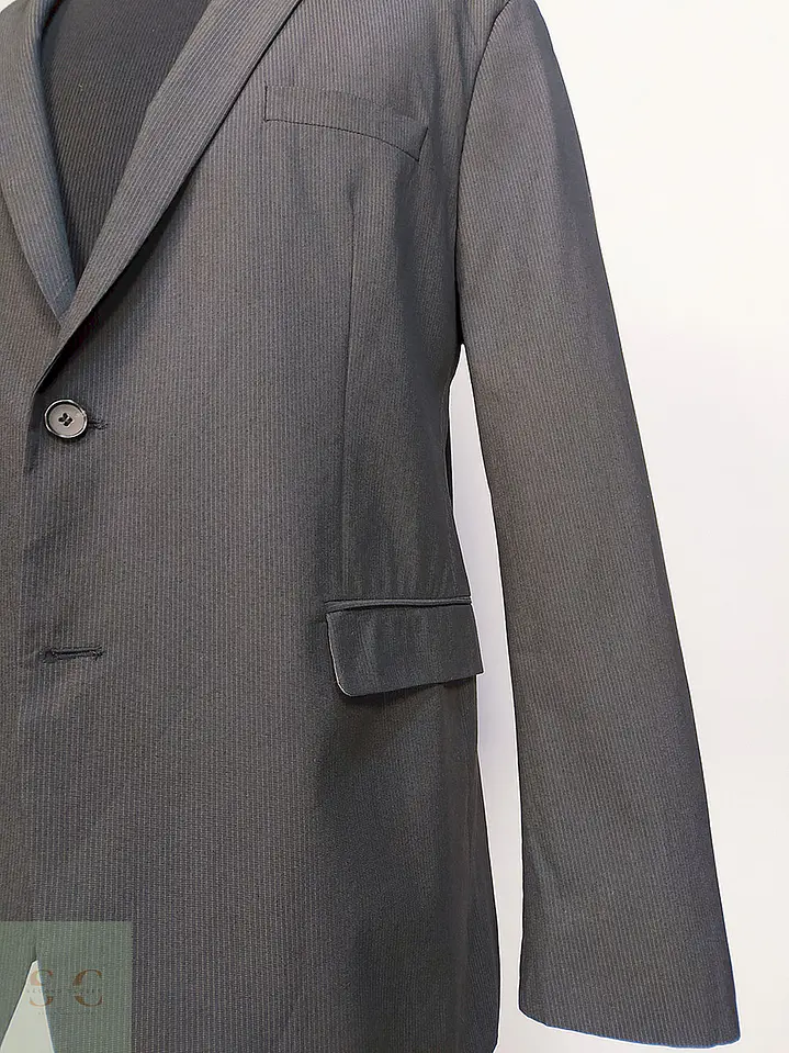 Blazer S. Oliver Plomo Rayas Poliéster Viscosa Elastano Talla XL 3