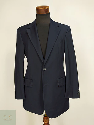 Blazer Franco Callegari Azul Oscuro 100% Lana Virgen Talla M