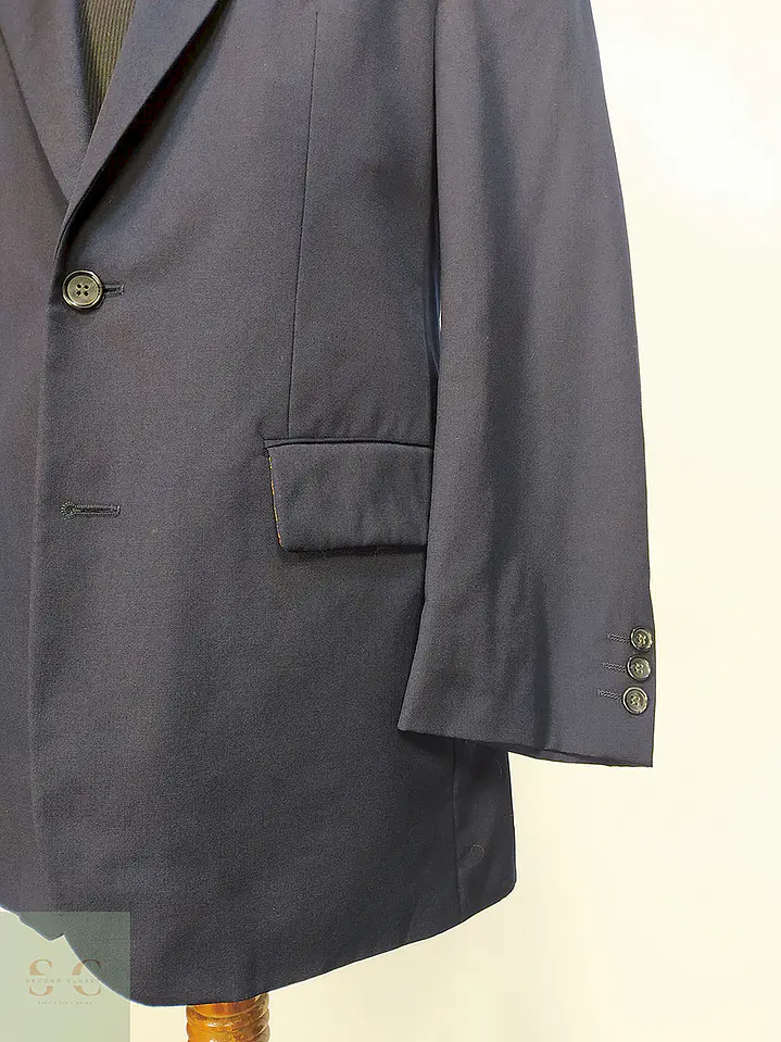 Blazer Franco Callegari Azul Oscuro 100% Lana Virgem Talla M 3