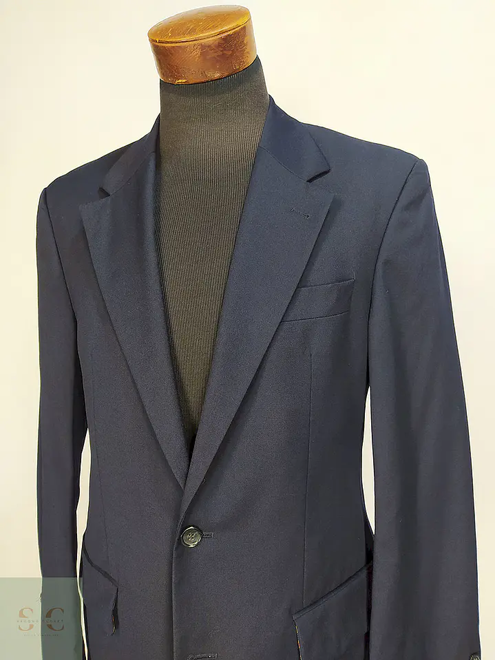 Blazer Franco Callegari Azul Oscuro 100% Lana Virgem Talla M 4