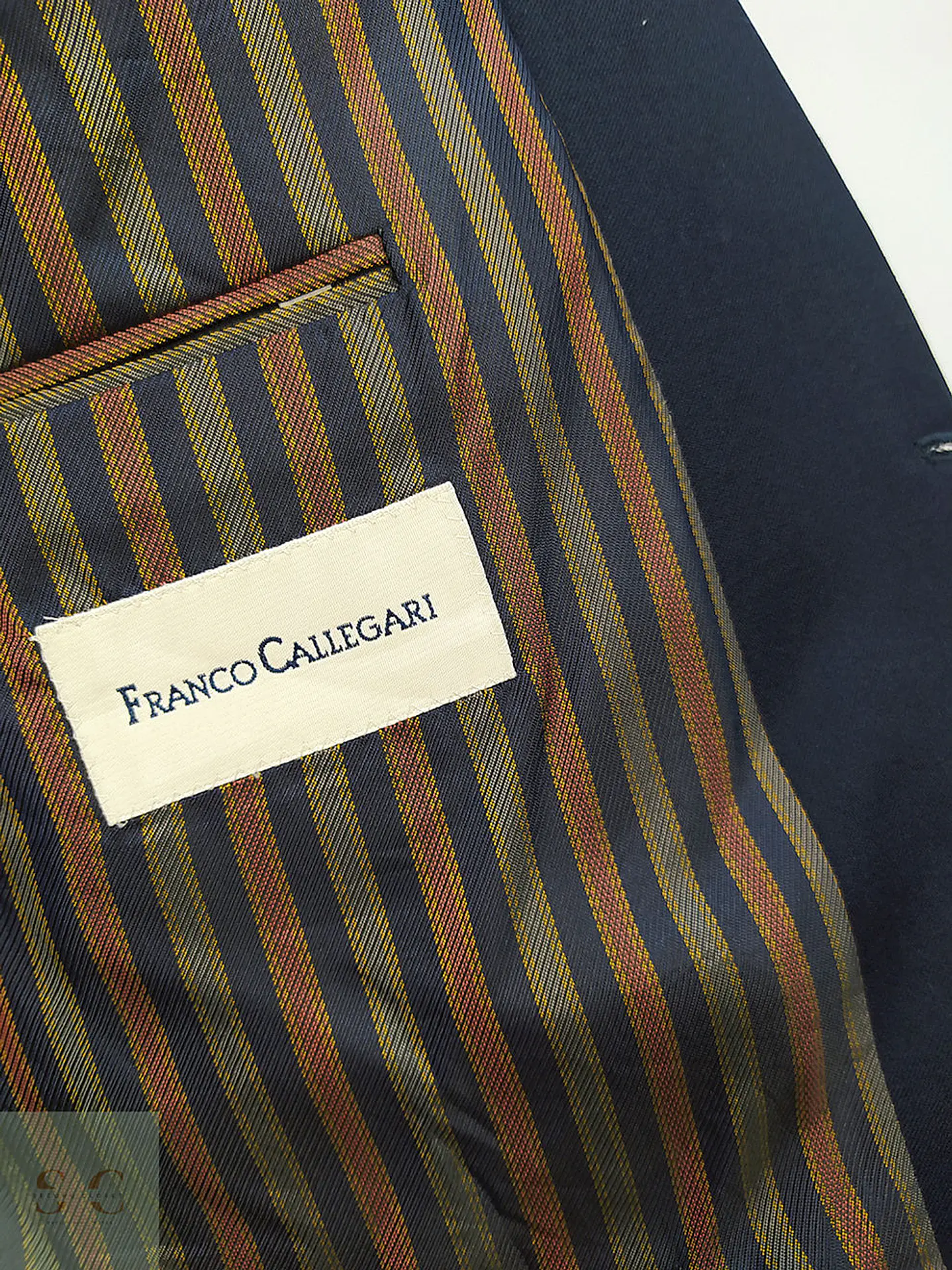 Blazer Franco Callegari Azul Oscuro 100% Lana Virgem Talla M 9