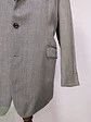 Blazer Abrams Gris Espiga Lana Virgen Seda Lino Tela Ansons Talla XXL - Miniatura 3