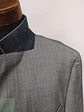 Blazer Abrams Gris Espiga Lana Virgen Seda Lino Tela Ansons Talla XXL - Miniatura 8