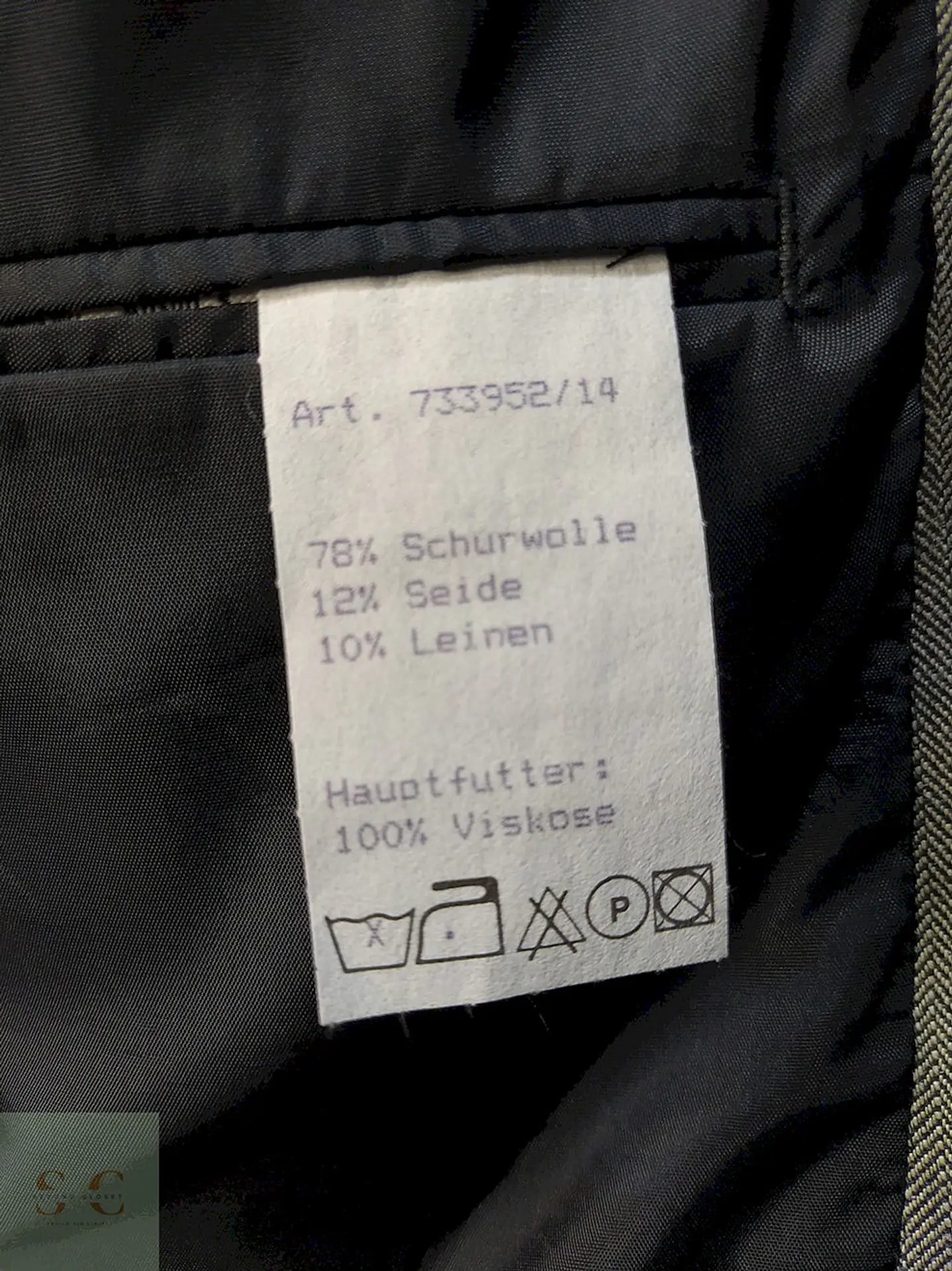 Blazer Abrams Gris Espiga Lana Virgen Seda Lino Tela Ansons Talla XXL 11