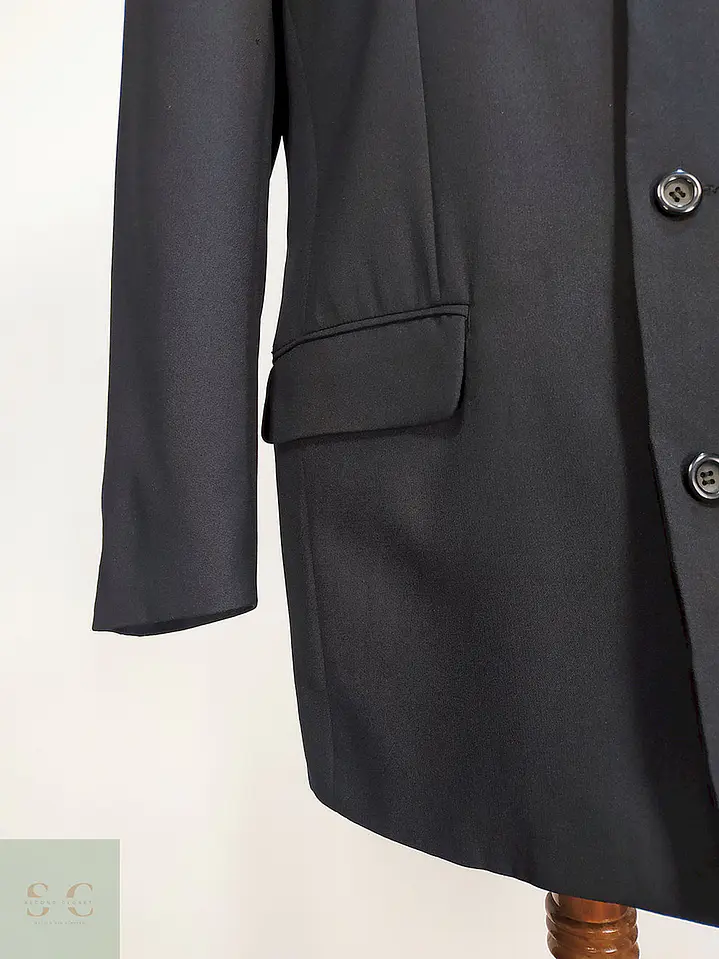 Blazer Downstairs Negro 5 Botones Poliéster Talla M 2