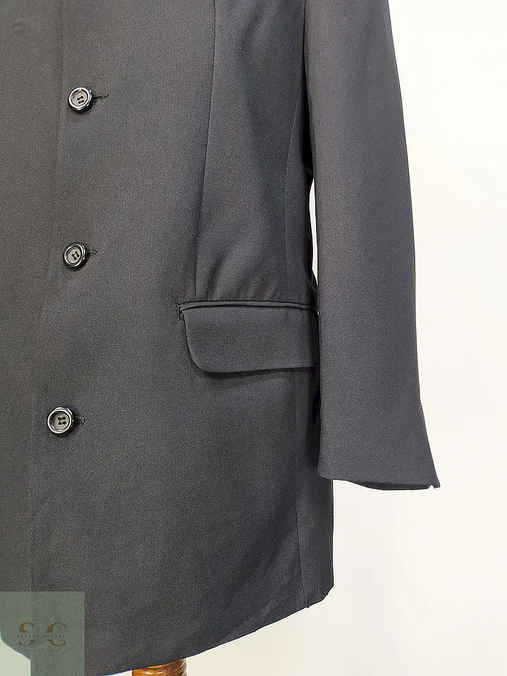Blazer Downstairs Negro 5 Botones Poliéster Talla M 3