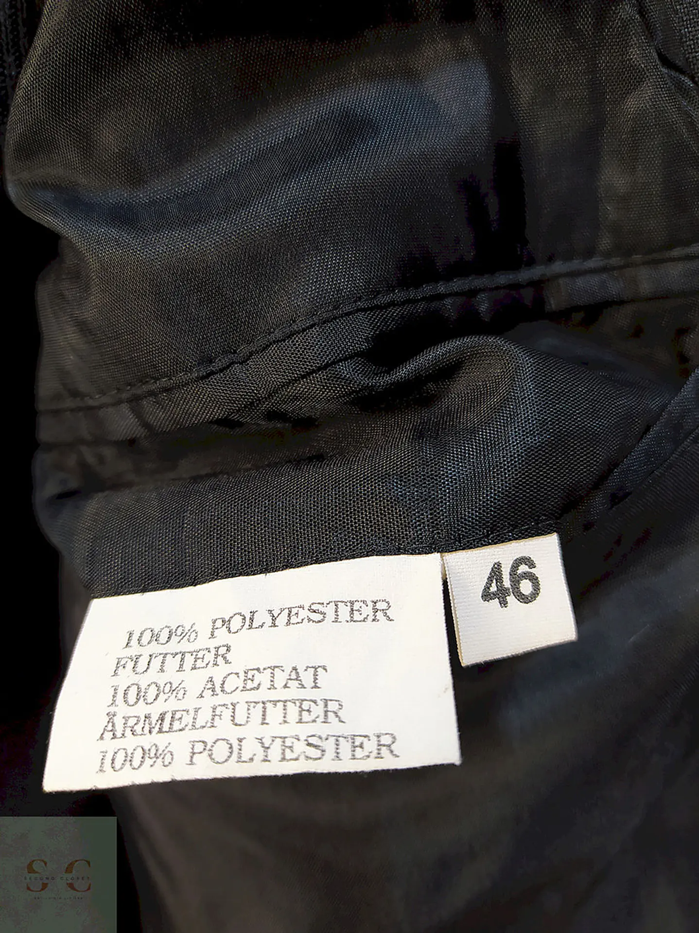 Blazer Downstairs Negro 5 Botones Poliéster Talla M 9