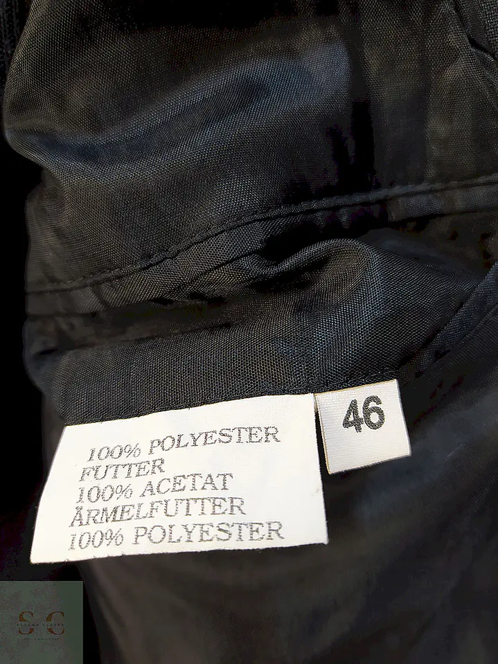 Blazer Downstairs Negro 5 Botones Poliéster Talla M 9