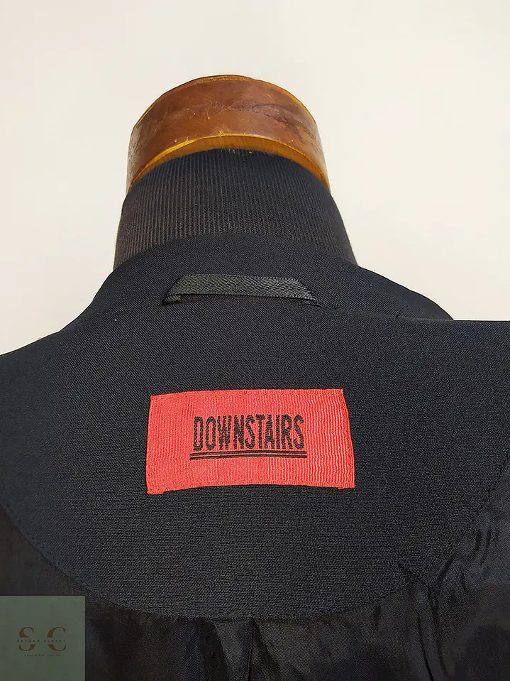 Blazer Downstairs Negro 5 Botones Poliéster Talla M 12