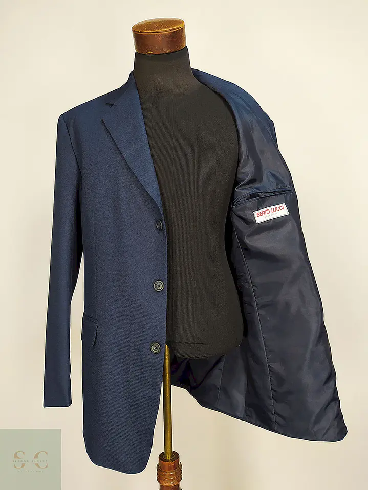Blazer Berto Lucci Azul Poliéster Talla XL 12