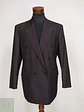 Blazer Konen Cruzado Burdeos Rayas Lana Poliéster Talla L - Miniatura 1