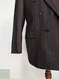 Blazer Konen Cruzado Burdeos Rayas Lana Poliéster Talla L - Miniatura 2