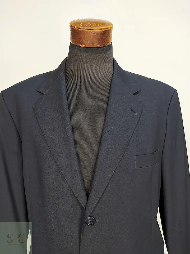 Blazer Angelo Litrico Azul Marino 100% Lana Super 100 Talla XXL 4