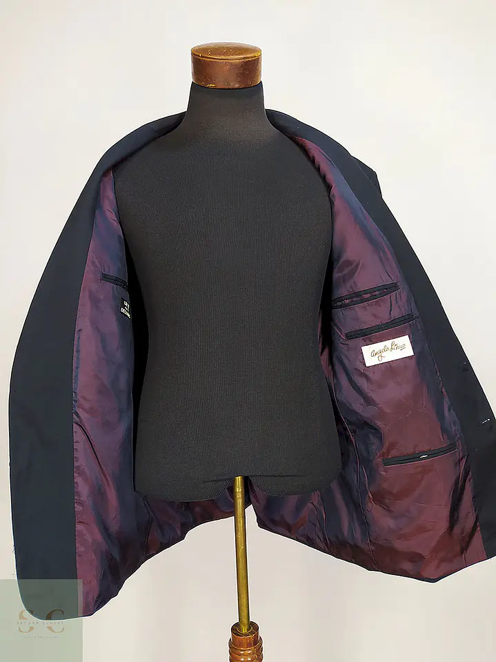 Blazer Angelo Litrico Azul Marino 100% Lana Super 100 Talla XXL 11