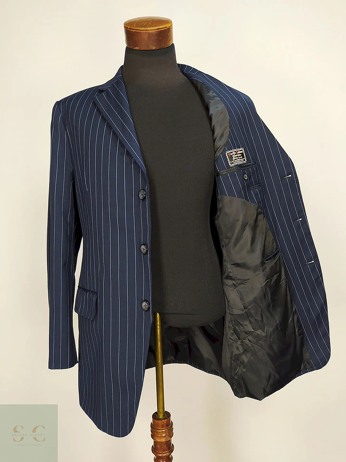 Blazer Pacific Fashion Azul Rayas Talla L 8