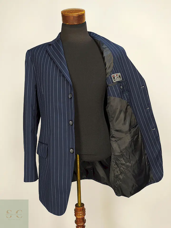 Blazer Pacific Fashion Azul Rayas Talla L 8