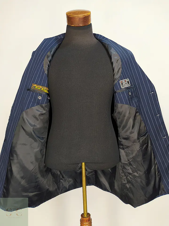 Blazer Pacific Fashion Azul Rayas Talla L 9