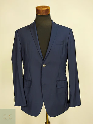 Blazer Roy Robson Azul Lana Virgen Talla M