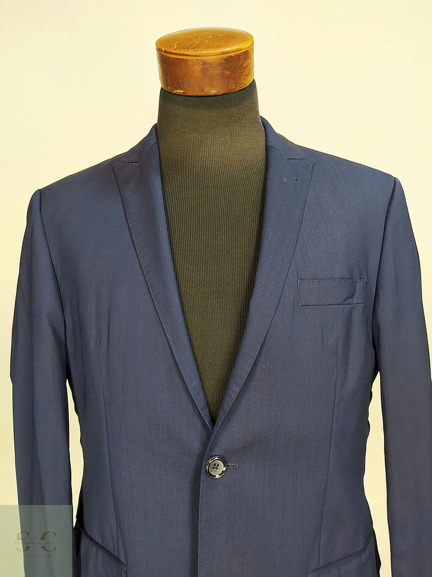 Blazer Roy Robson Azul 100% Lana Virgem Elastano Talla M 4