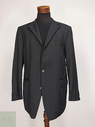 Blazer Roy Robson Plomo Rayas 100% Lana Virgen Cerruti 1881 Italiano Talla XL