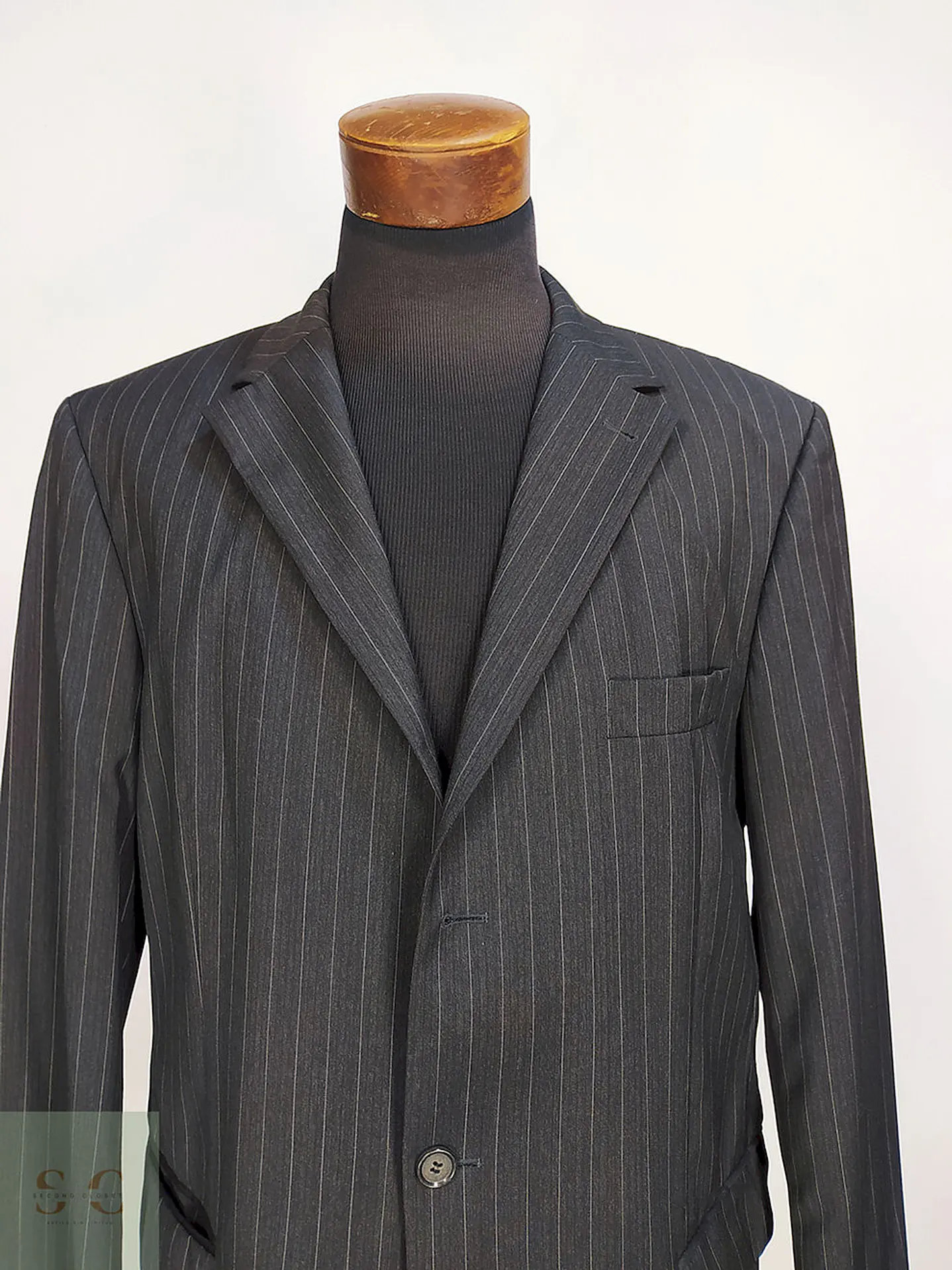 Blazer Roy Robson Plomo Rayas 100% Lana Virgem Cerruti 1881 Italiano Talla XL 4