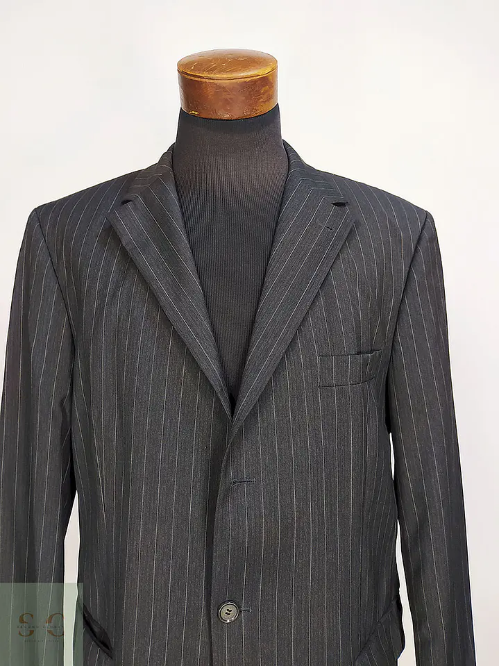 Blazer Roy Robson Plomo Rayas 100% Lana Virgem Cerruti 1881 Italiano Talla XL 4