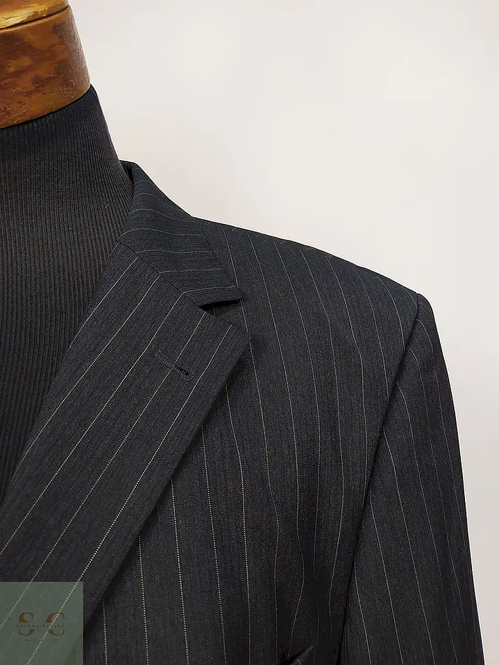 Blazer Roy Robson Plomo Rayas 100% Lana Virgem Cerruti 1881 Italiano Talla XL 6