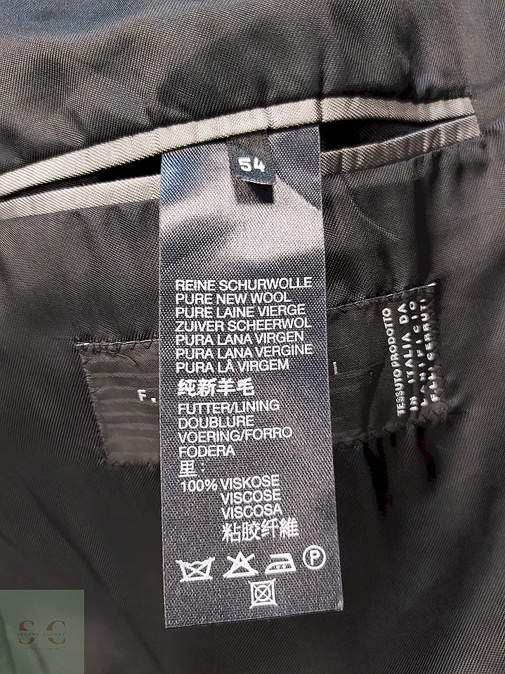 Blazer Roy Robson Plomo Rayas 100% Lana Virgem Cerruti 1881 Italiano Talla XL 10