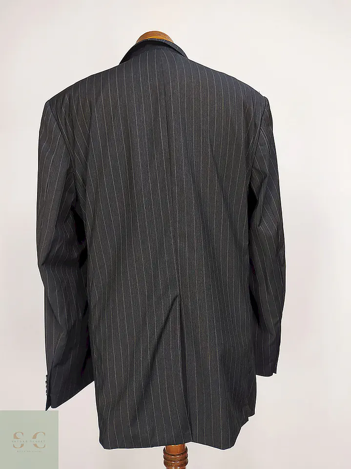 Blazer Roy Robson Plomo Rayas 100% Lana Virgem Cerruti 1881 Italiano Talla XL 13