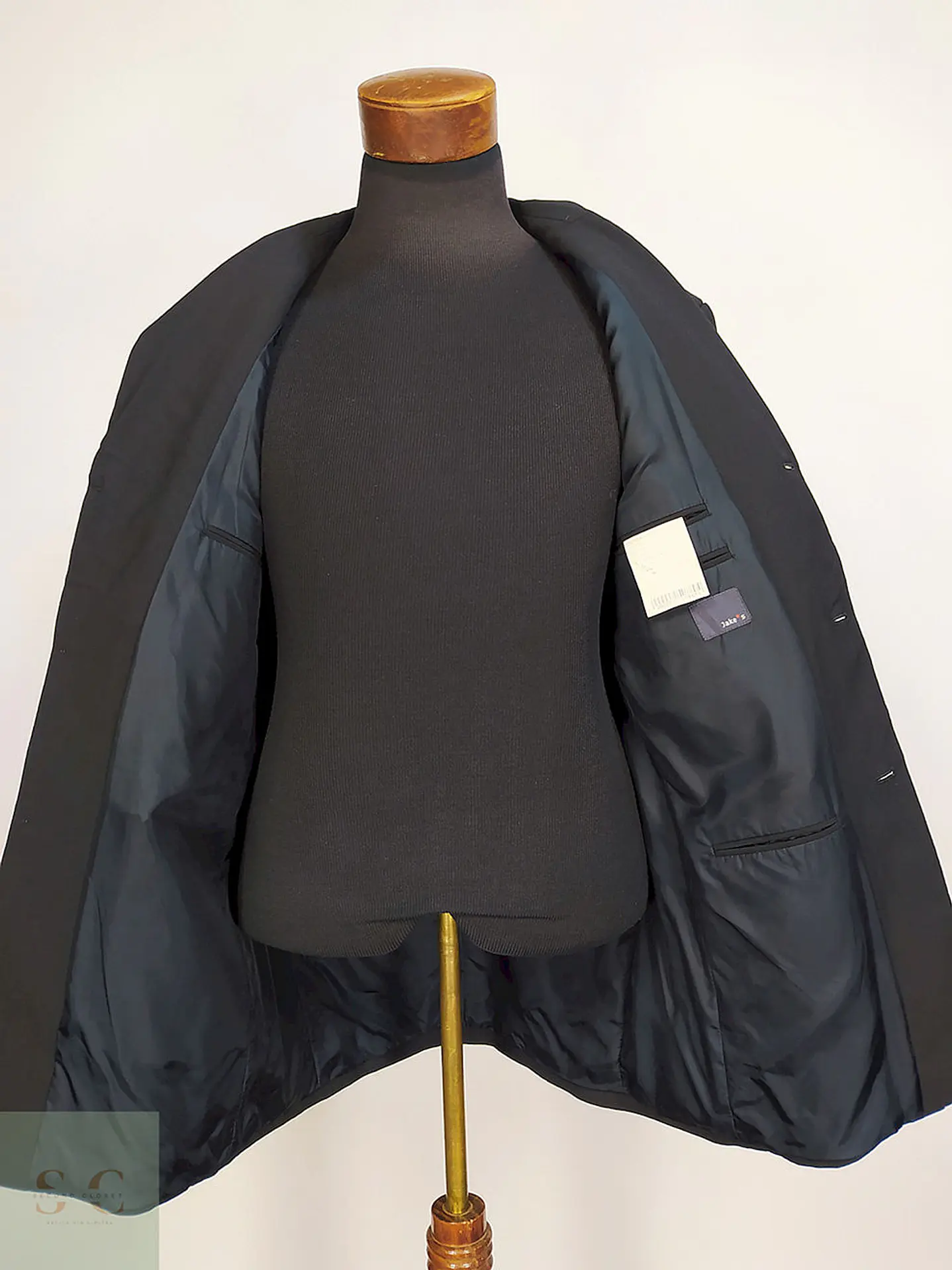 Blazer Jake Negro Lana Virgen Poliéster Elastano Talla L 10
