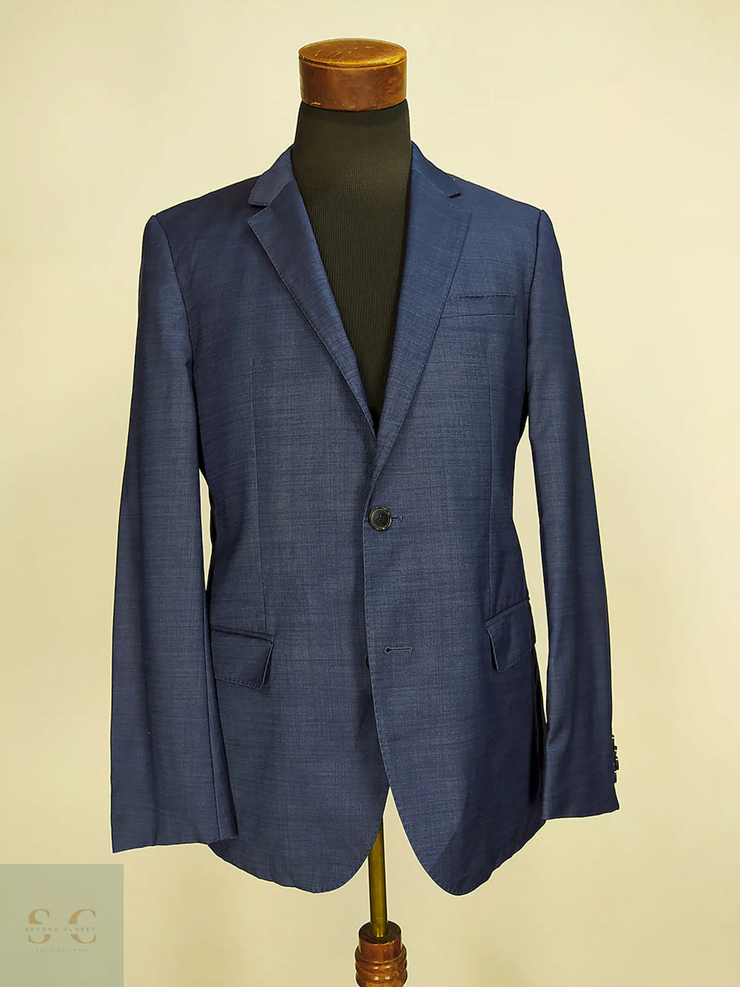 Blazer Hugo Boss Azul Lana Super 140 Angélico Italiano Talla SM 1
