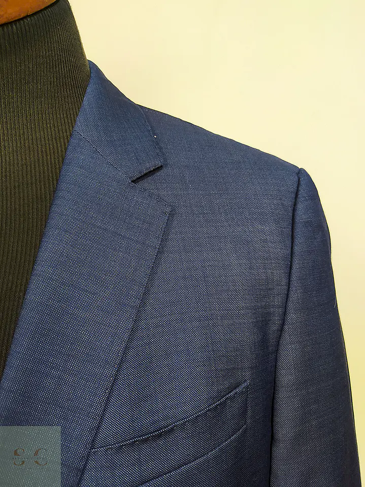 Blazer Hugo Boss Azul Lana Super 140 Angélico Italiano Talla SM 7