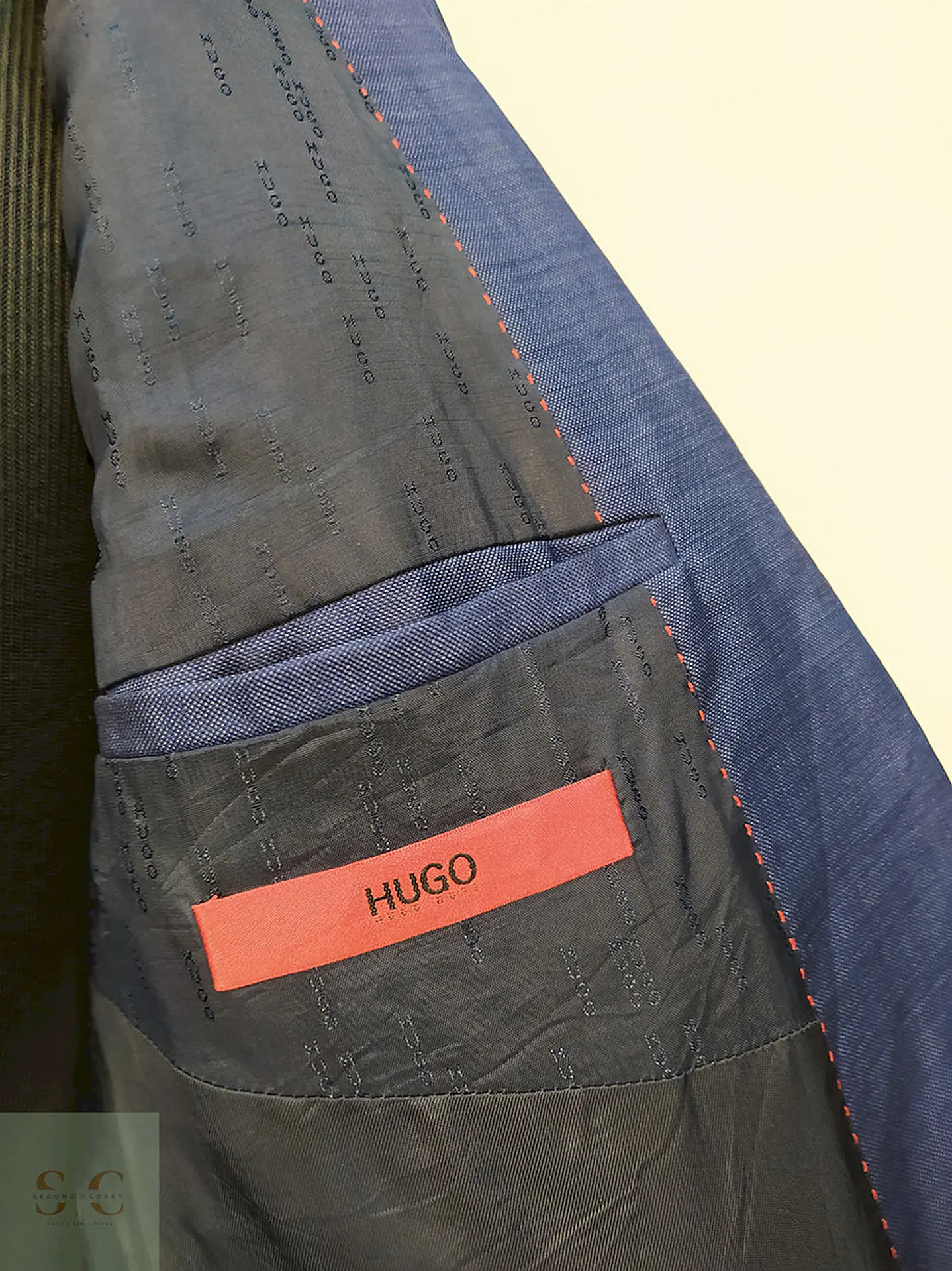 Blazer Hugo Boss Azul Lana Super 140 Angélico Italiano Talla SM 12