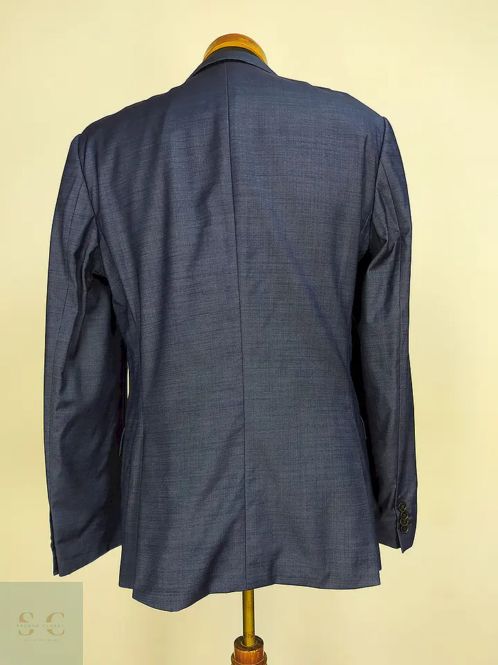 Blazer Hugo Boss Azul Lana Super 140 Angélico Italiano Talla SM 16