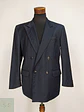 Blazer Desing Vip Azul Rayas Cruzado Lana Poliéster Talla L - Miniatura 1
