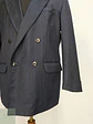 Blazer Desing Vip Azul Rayas Cruzado Lana Poliéster Talla L - Miniatura 3