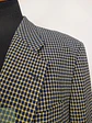 Blazer Atelier Torino Dorado Azul Cuadros 100% Lana Virgen Talla L - Miniatura 6