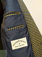 Blazer Atelier Torino Dorado Azul Cuadros 100% Lana Virgen Talla L - Miniatura 8