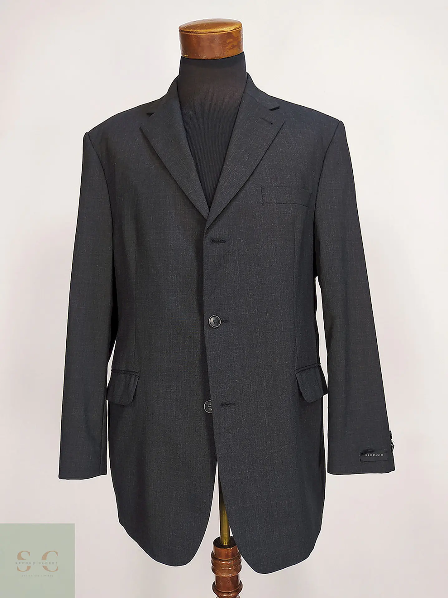 Blazer Giorgio Plomo Lana Virgen Poliéster Talla XL 1