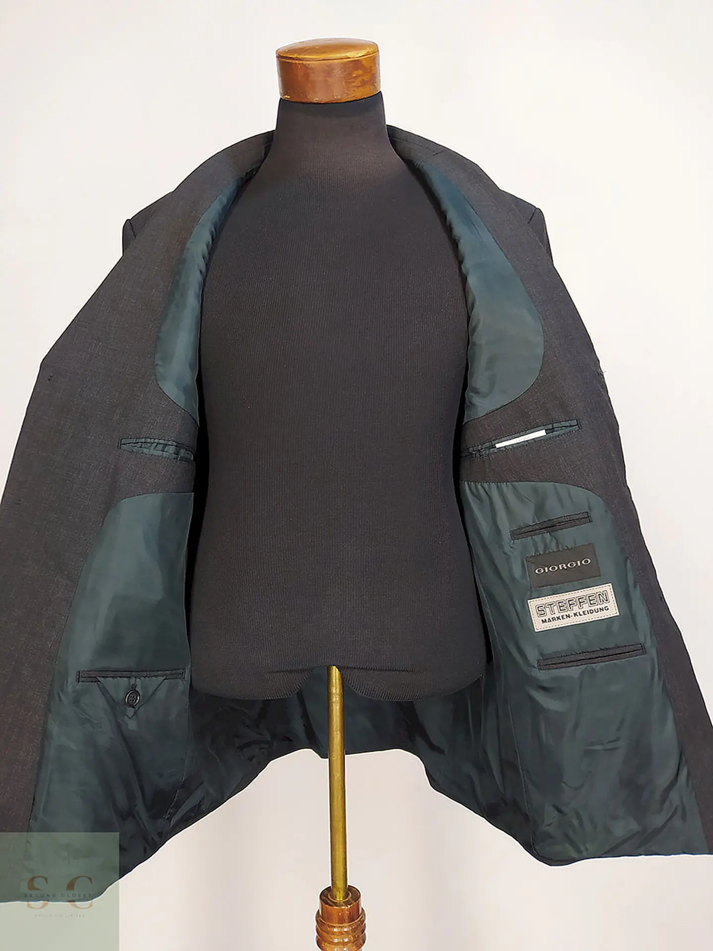 Blazer Giorgio Plomo Lana Virgen Poliéster Talla XL 11