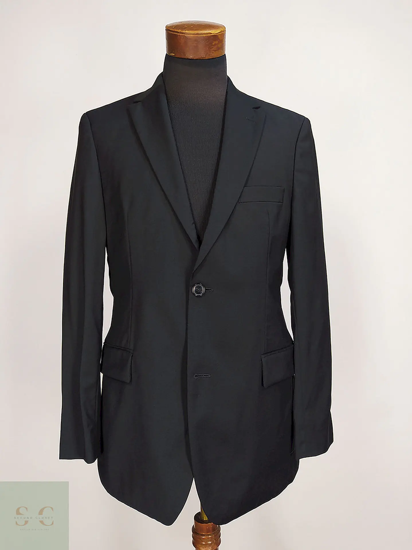 Blazer Hugo Boss Negro 100% Lana Virgen Talla M 1
