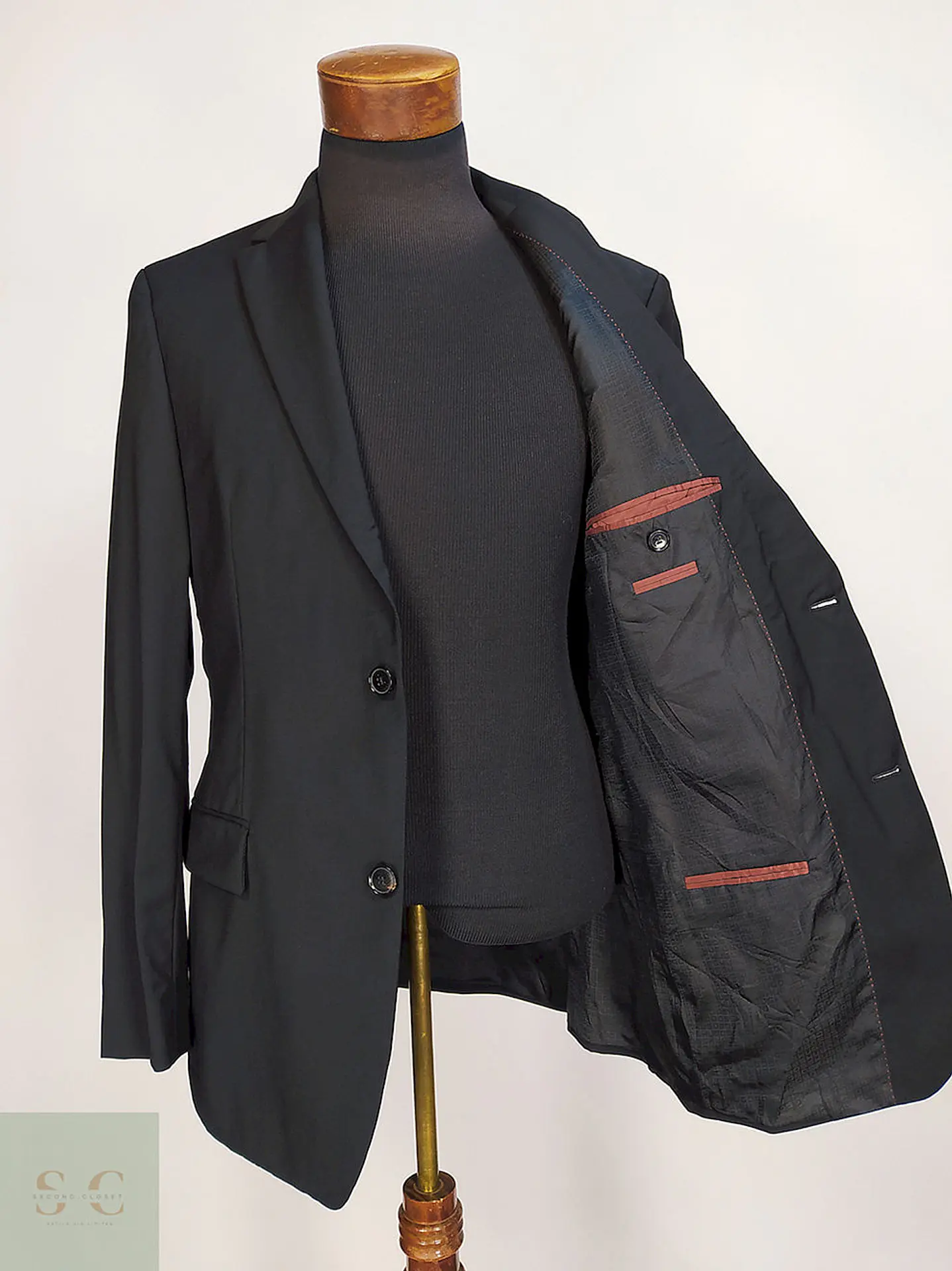 Blazer Hugo Boss Negro 100% Lana Virgen Talla M 9