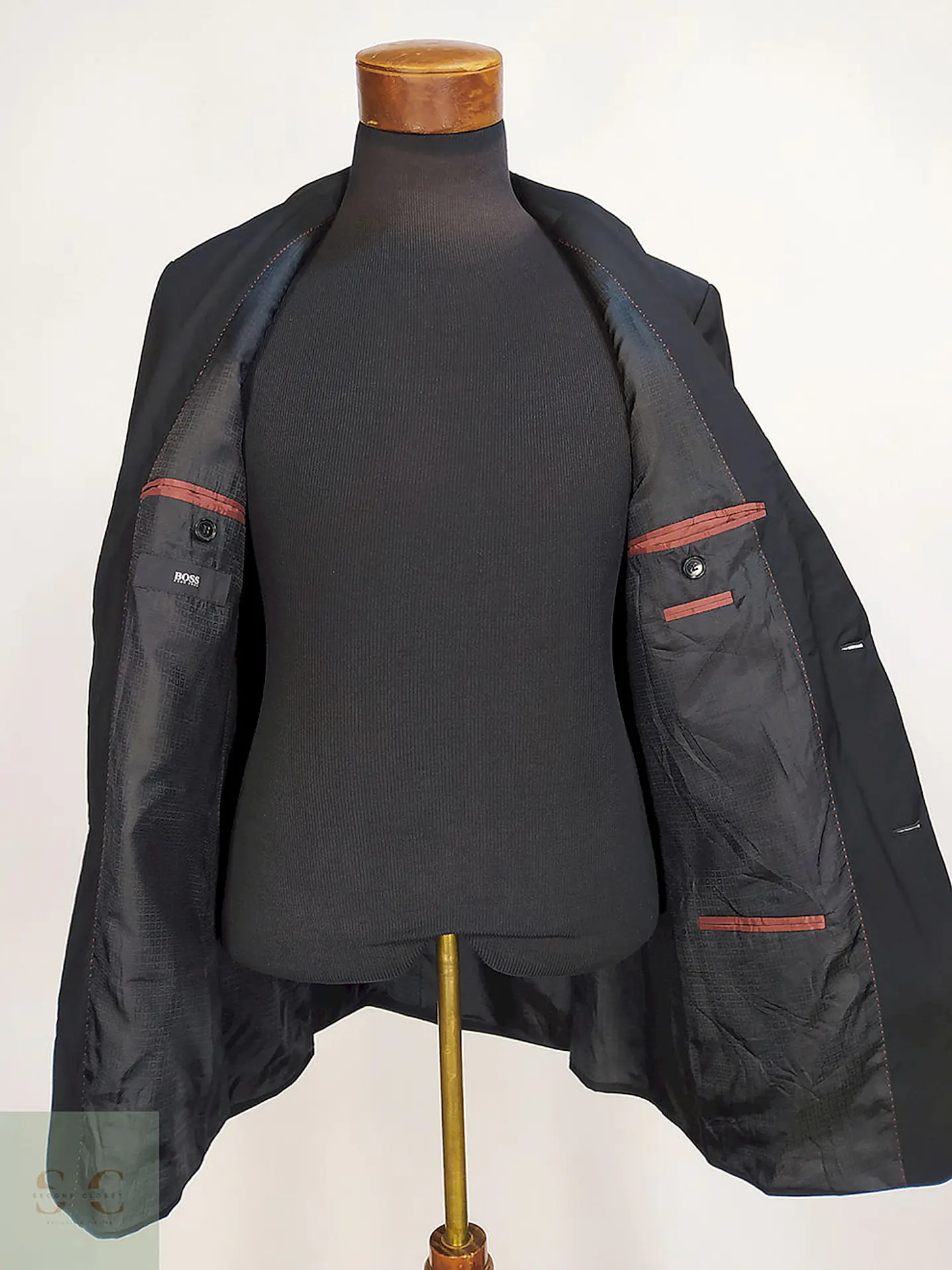 Blazer Hugo Boss Negro 100% Lana Virgen Talla M 13