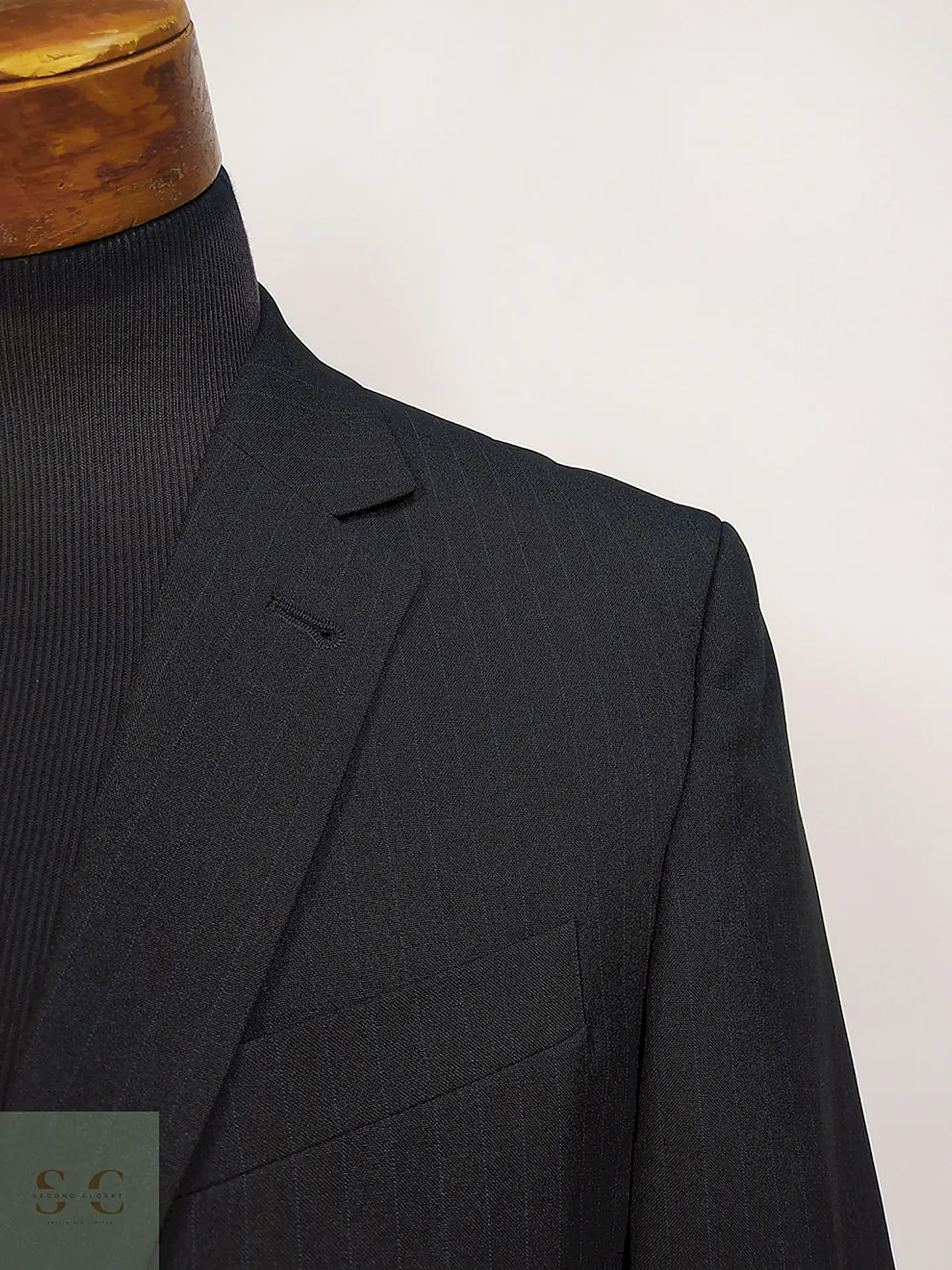 Blazer Biaggini Plomo Rayas Poliéster Viscosa Talla M 6